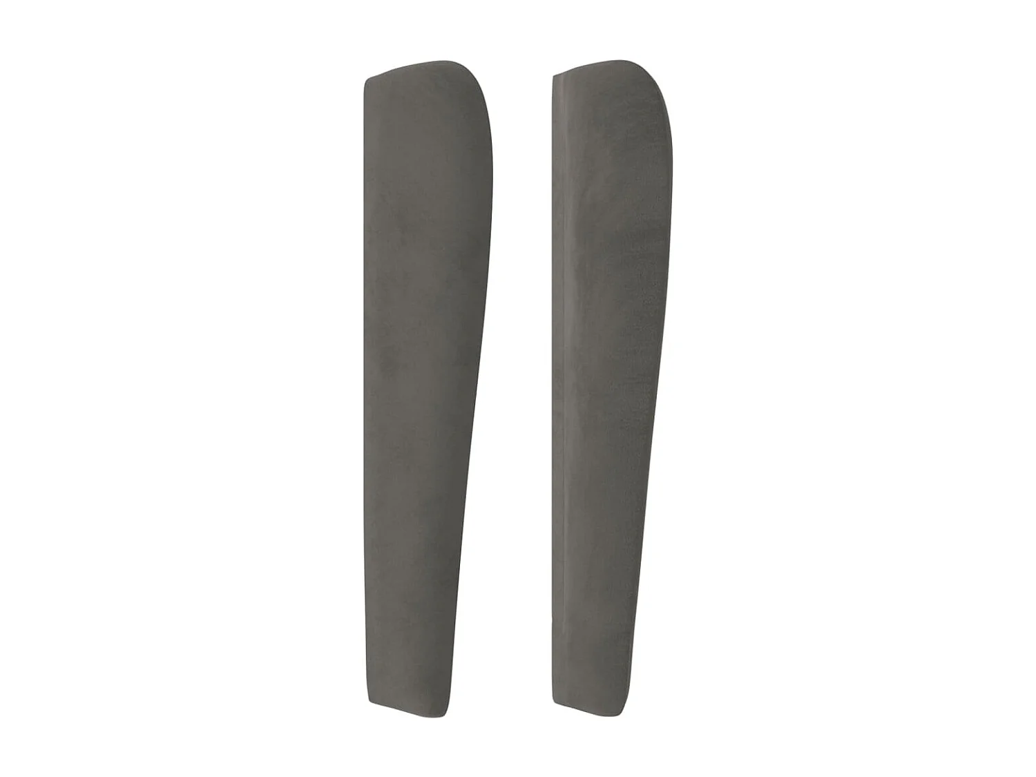 Tête de lit avec oreilles Gris foncé 103x23x118/128 cm Velours