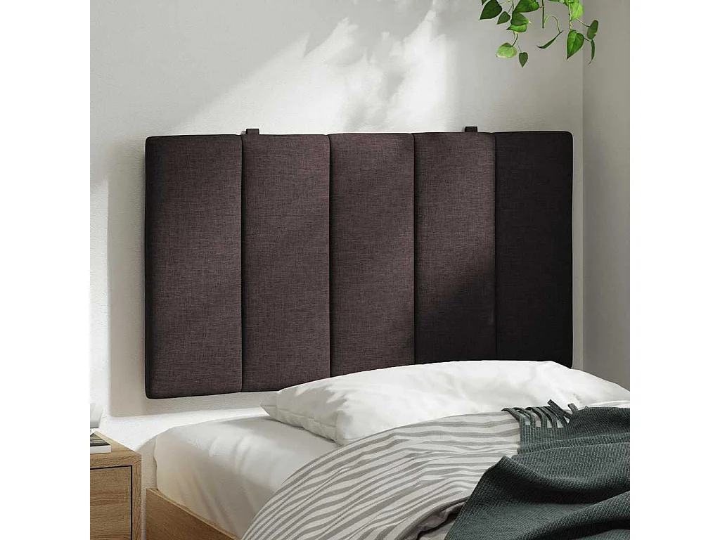 Cuscino per testiera in tessuto marrone scuro da 90 cm