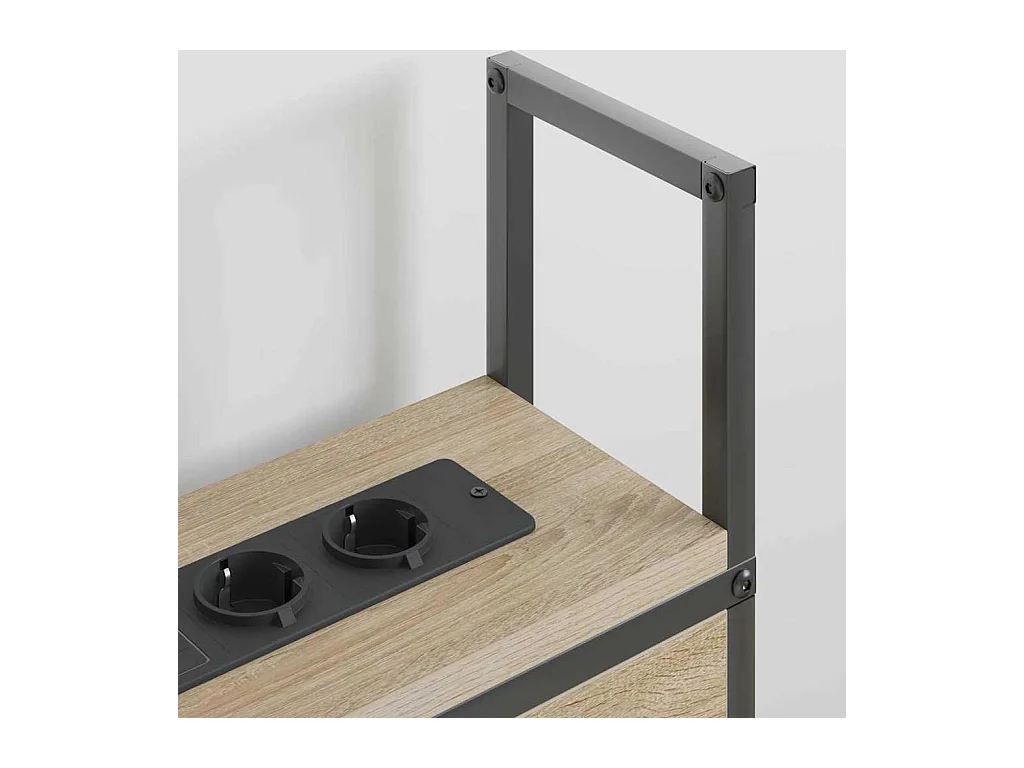 Sonoma Oak opberghoofdeinde met oplaadstation