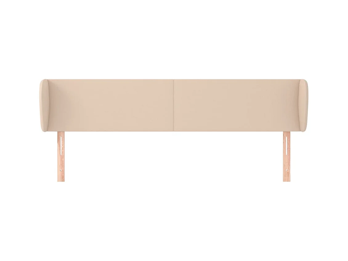 Hoofdbord met vleugels Cappuccino 203x23x78/88 cm Kunstleer