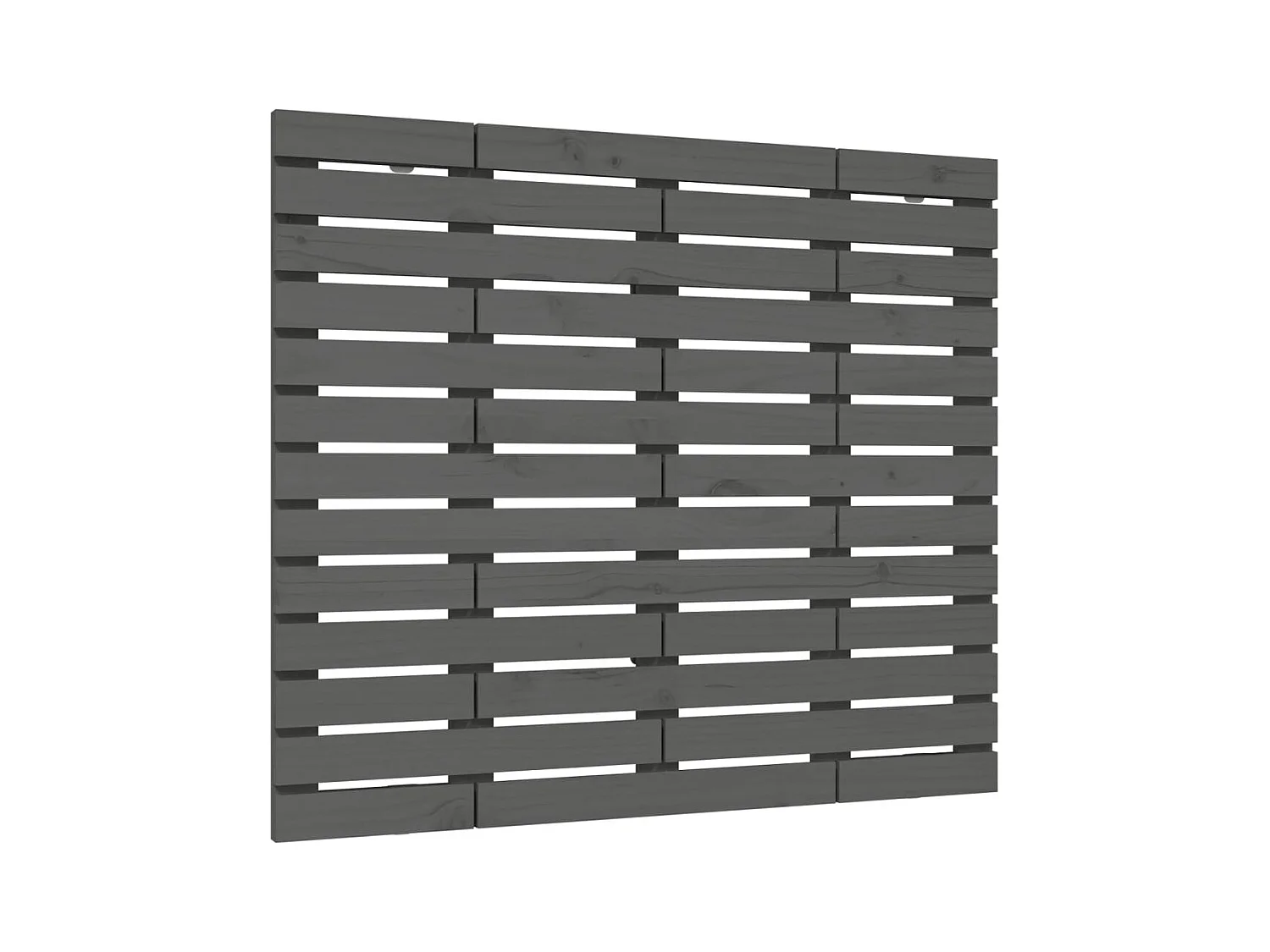 Tête de lit murale Gris 146x3x91,5 cm Bois massif de pin