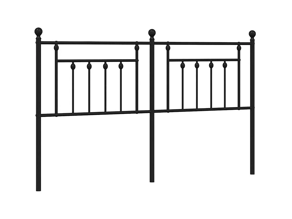 Zwart metalen hoofdbord 160 cm