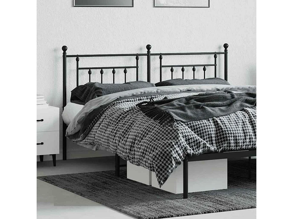 Testiera in metallo nero 160 cm