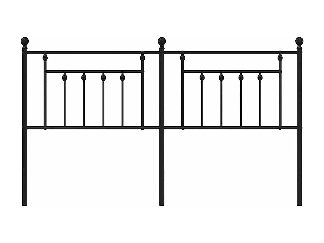 Testiera in metallo nero 160 cm