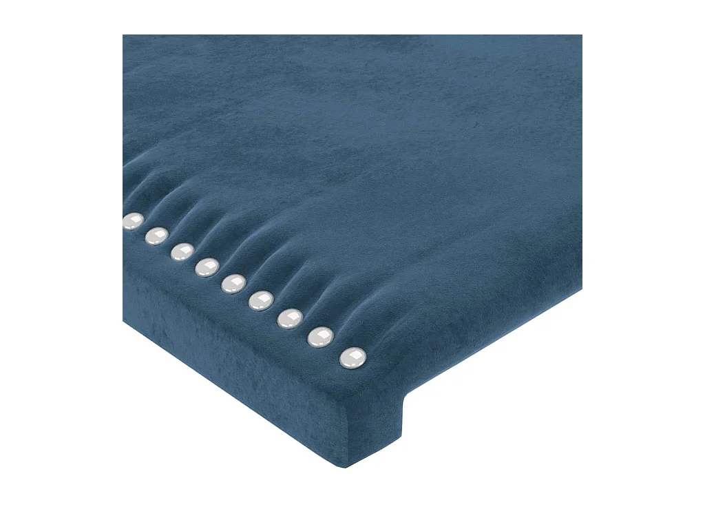 Tête de lit à LED Bleu foncé 100x5x118/128 cm Velours