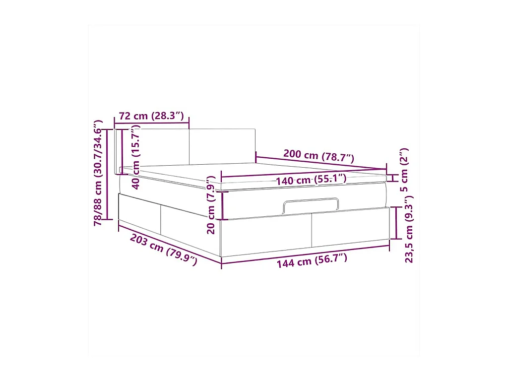 Tête de lit à LED Bleu foncé 100x5x118/128 cm Velours