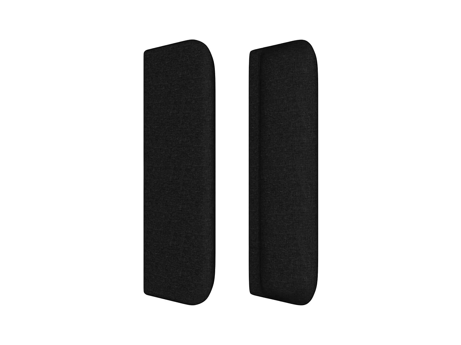 Tête de lit avec oreilles Noir 203x16x78/88 cm Tissu