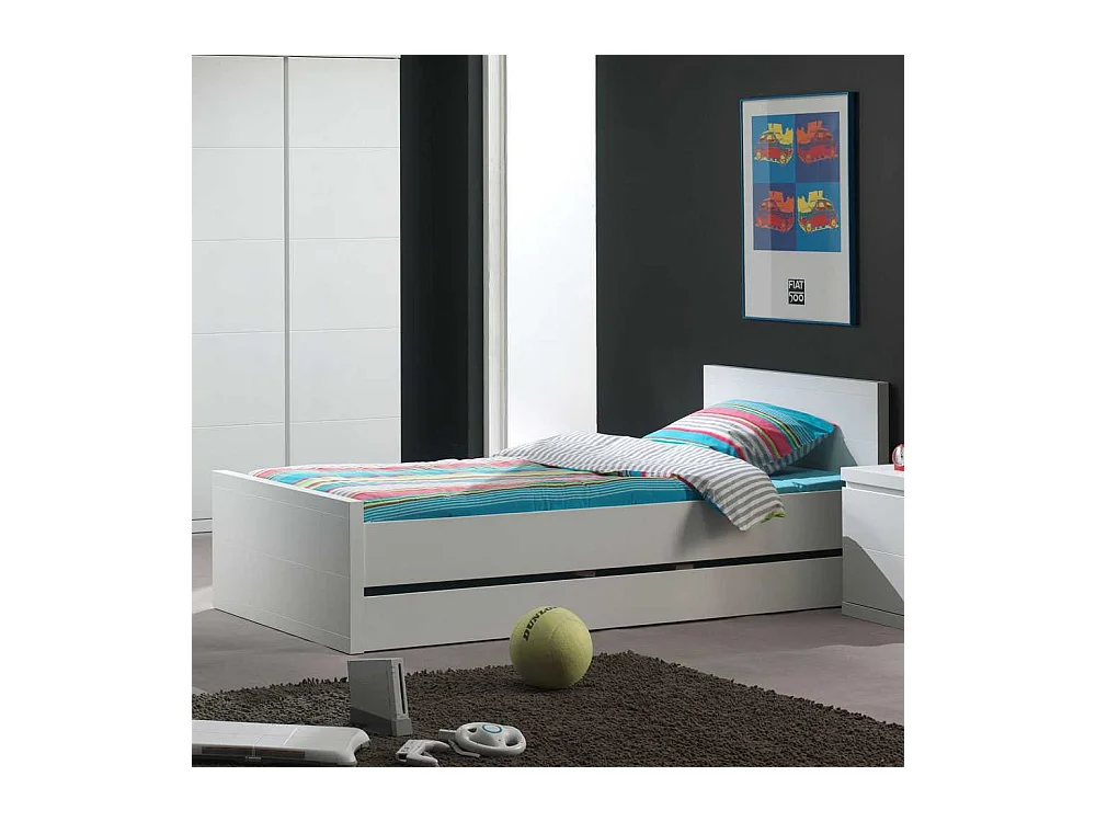 Einzelbett mit Bettschublade Stauraum