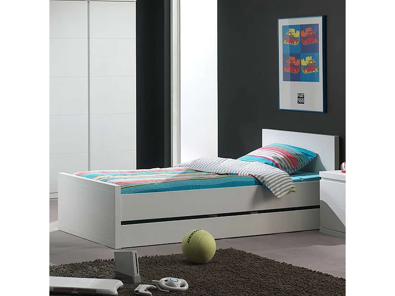 Einzelbett mit Bettschublade Stauraum