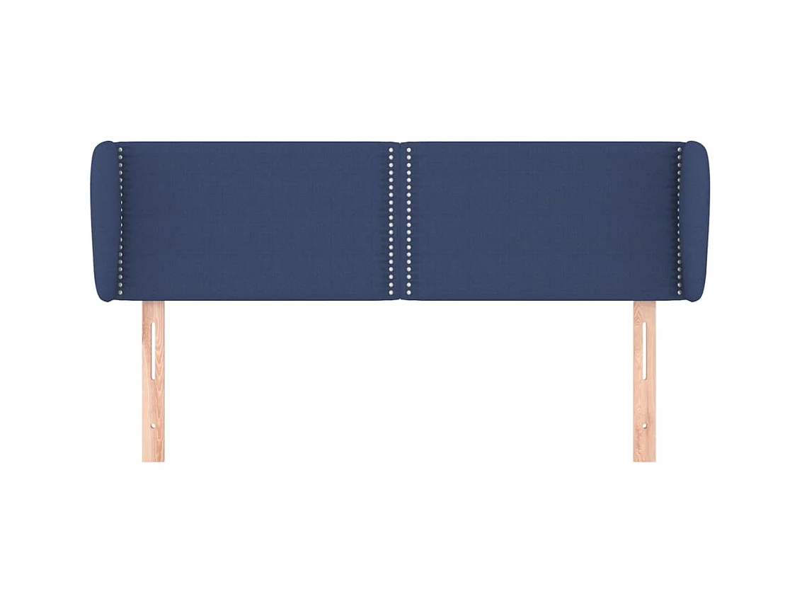 Kopfteil mit Flügeln Blau 147x23x78/88 cm Stoff