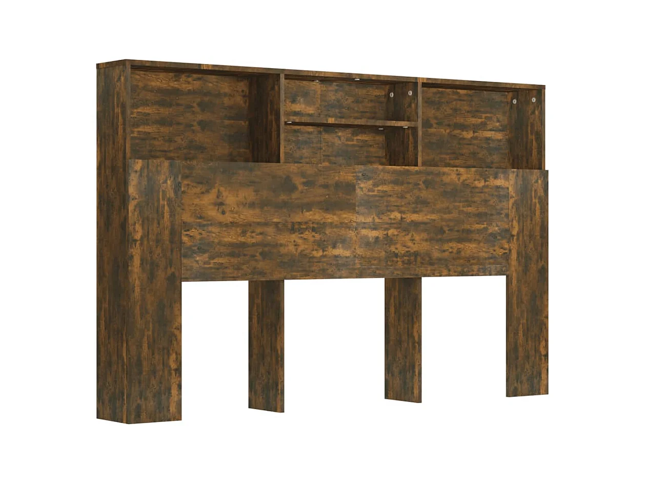 Cabecero de cama de roble ahumado 160x19x103,5 cm