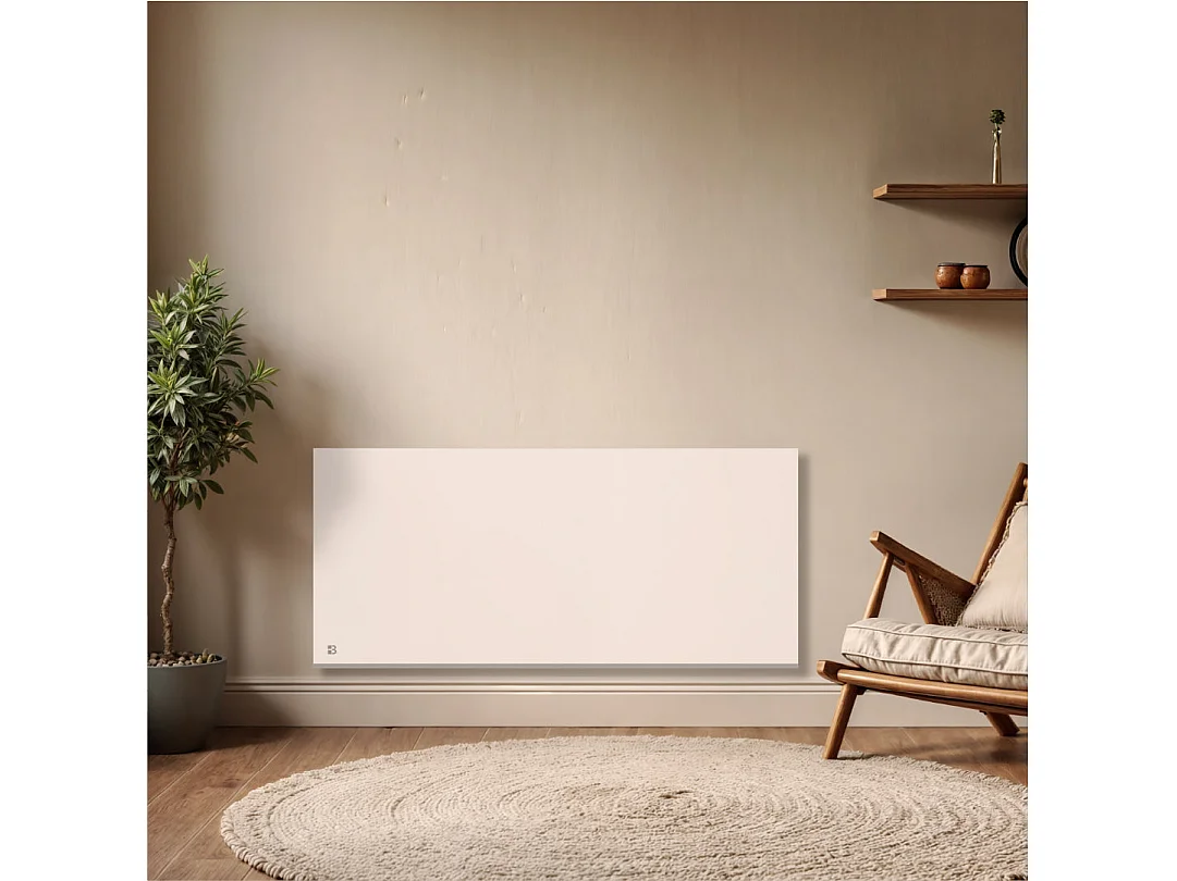 Radiateur électrique fixe connecté WIFI à inertie sèche céramique 2000W Bestherm NESSA CONNECT horizontal blanc