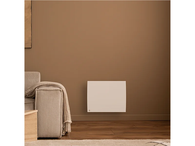 Radiateur électrique fixe connecté WIFI à inertie sèche céramique 1000W Bestherm LESSO CONNECT horizontal blanc