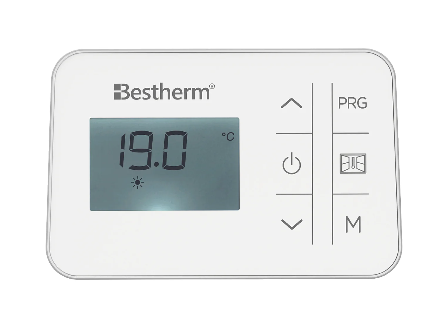 Radiateur électrique fixe à inertie sèche céramique 2000W Bestherm ALBA horizontal blanc