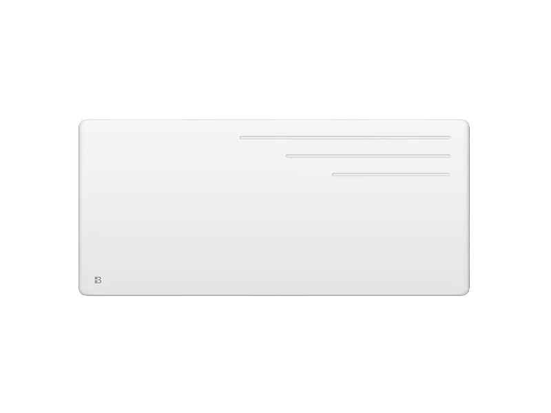 Radiateur électrique fixe à inertie sèche fonte 2000W Bestherm MOTU horizontal blanc