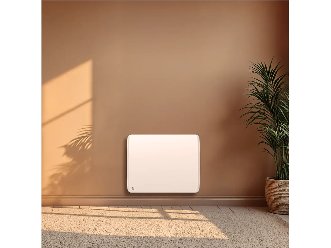 Radiateur électrique fixe à inertie sèche céramique 1000W Bestherm ARIA horizontal blanc