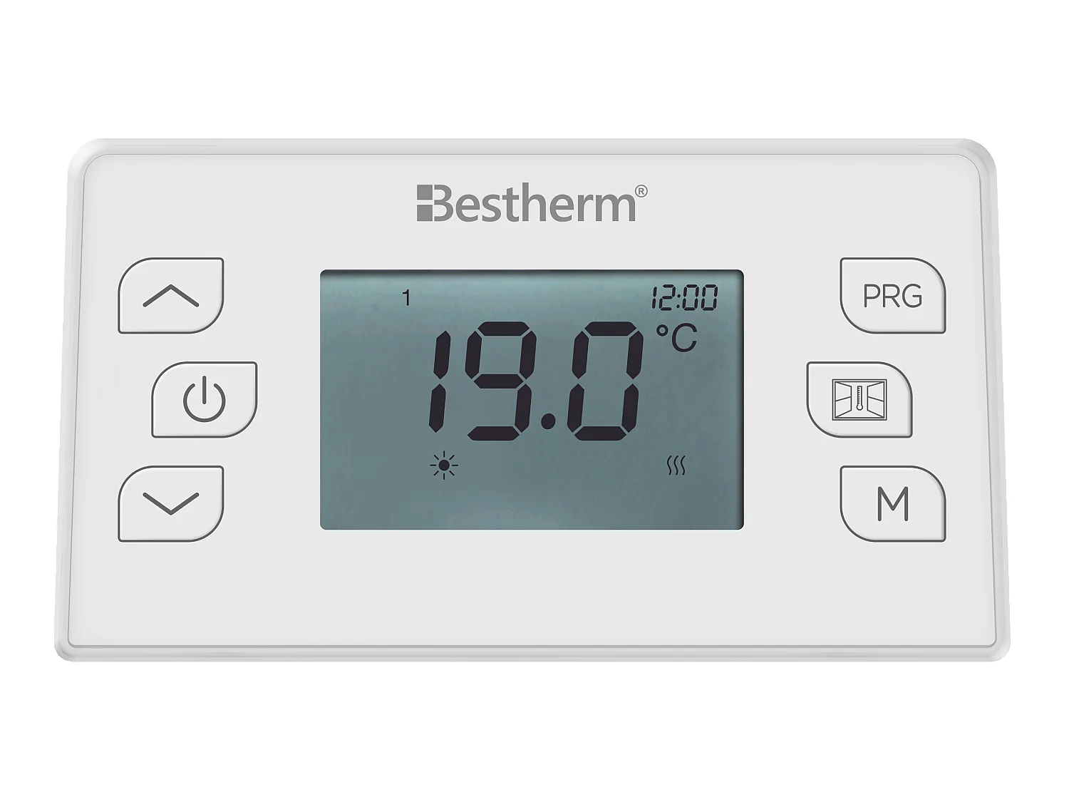 Fest installierter elektrischer Heizkörper mit trockener Keramikträgheit 1500 W ATLAS horizontal weiß