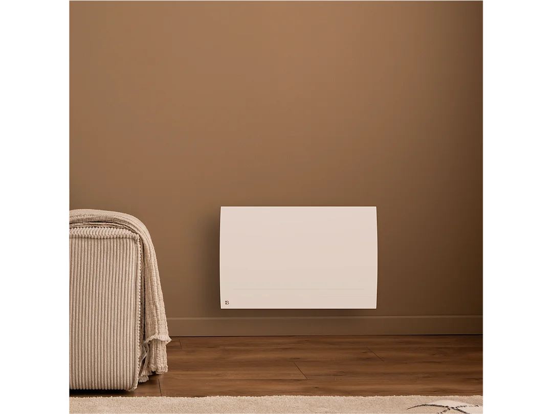 Radiateur électrique fixe connecté WIFI à inertie sèche céramique 1500W Bestherm LESSO CONNECT horizontal blanc