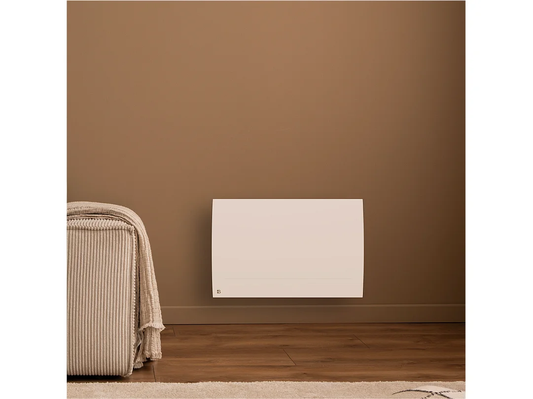 Radiateur électrique fixe connecté WIFI à inertie sèche céramique 1500W Bestherm LESSO CONNECT horizontal blanc