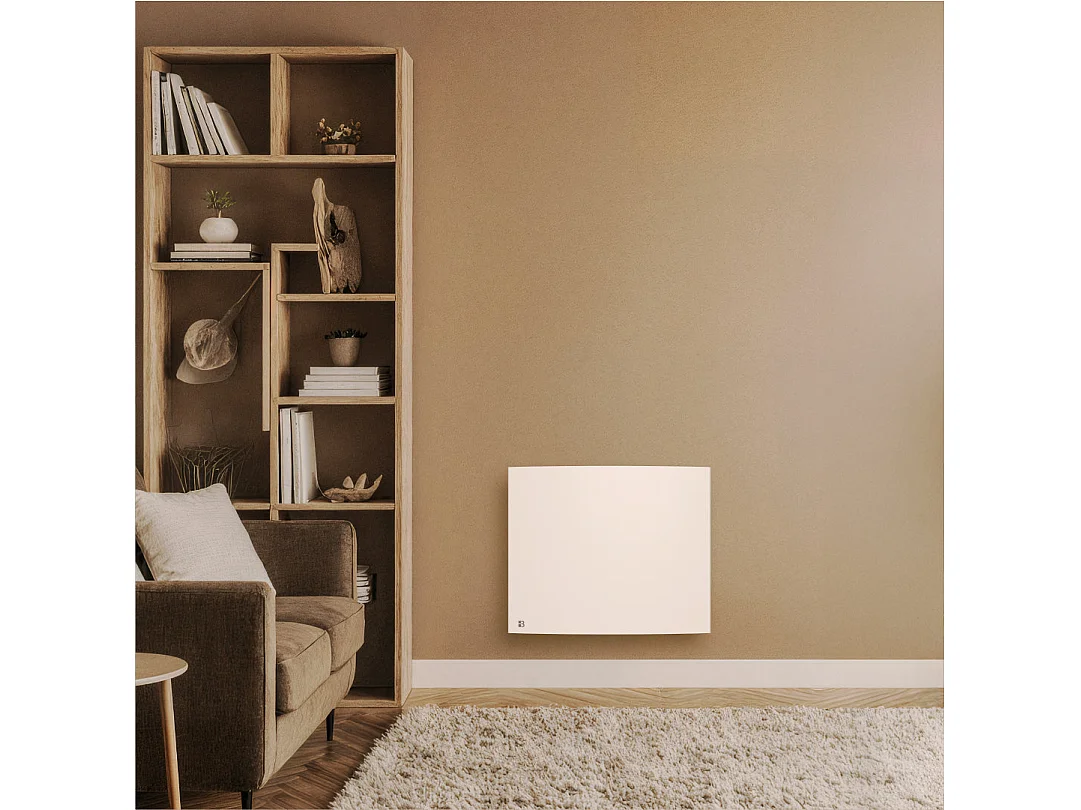 Radiateur électrique fixe à inertie sèche fonte 1000W Bestherm BIA horizontal blanc