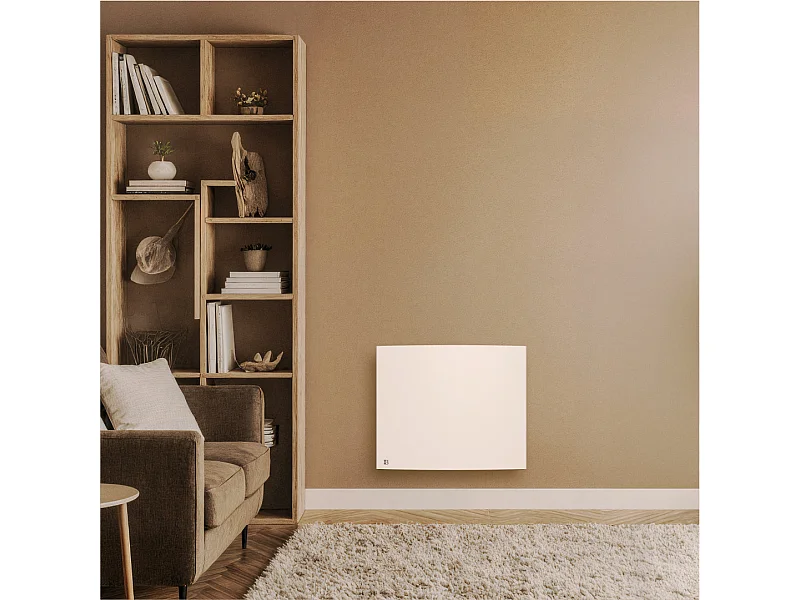 Radiateur électrique fixe à inertie sèche fonte 1000W Bestherm BIA horizontal blanc