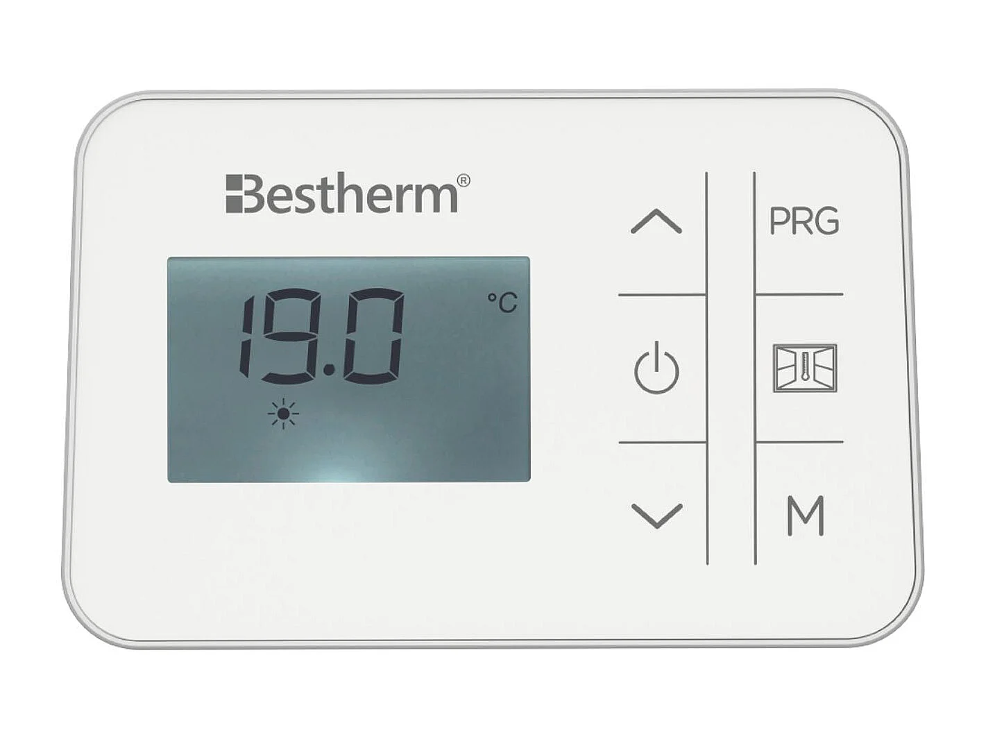 Radiateur électrique fixe à inertie sèche céramique 1500W Bestherm ALBA horizontal blanc