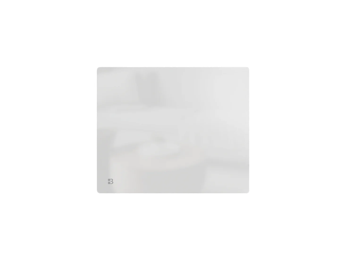 Radiateur électrique fixe à inertie sèche céramique façade en verre 1000W Bestherm IRIS horizontal blanc