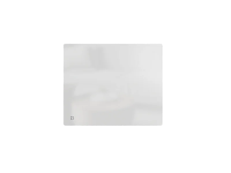 Radiateur électrique fixe à inertie sèche céramique façade en verre 1000W Bestherm IRIS horizontal blanc