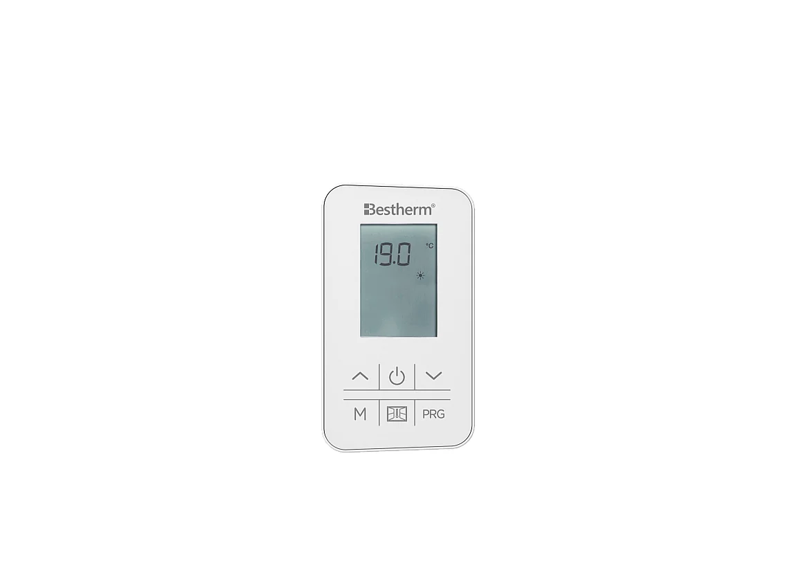 Radiateur électrique fixe à inertie sèche céramique 1000W Bestherm ARIA vertical blanc