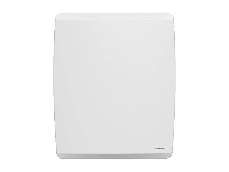 Radiateur électrique fixe connecté WiFi à inertie sèche céramique + film avec thermostat interchangeable 1000W THOMSON MOLY horizontal blanc