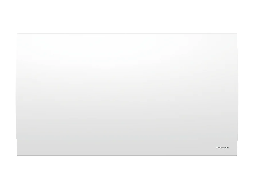 Radiateur électrique fixe à inertie sèche céramique avec thermostat interchangeable 1500W THOMSON CLEO horizontal blanc
