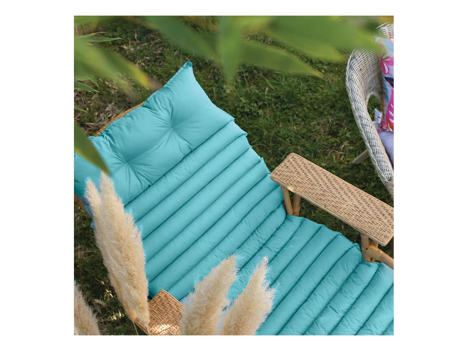 Matelas Bain de soleil "Costa" 60x180cm Émeraude