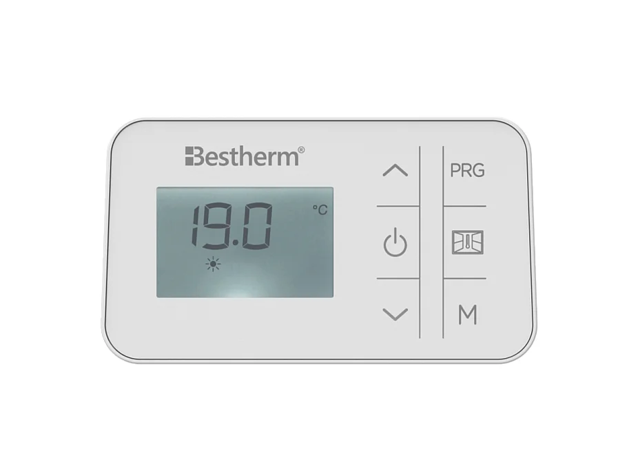 Radiateur électrique fixe à inertie sèche céramique 1500W Bestherm ARIA plinthe blanc