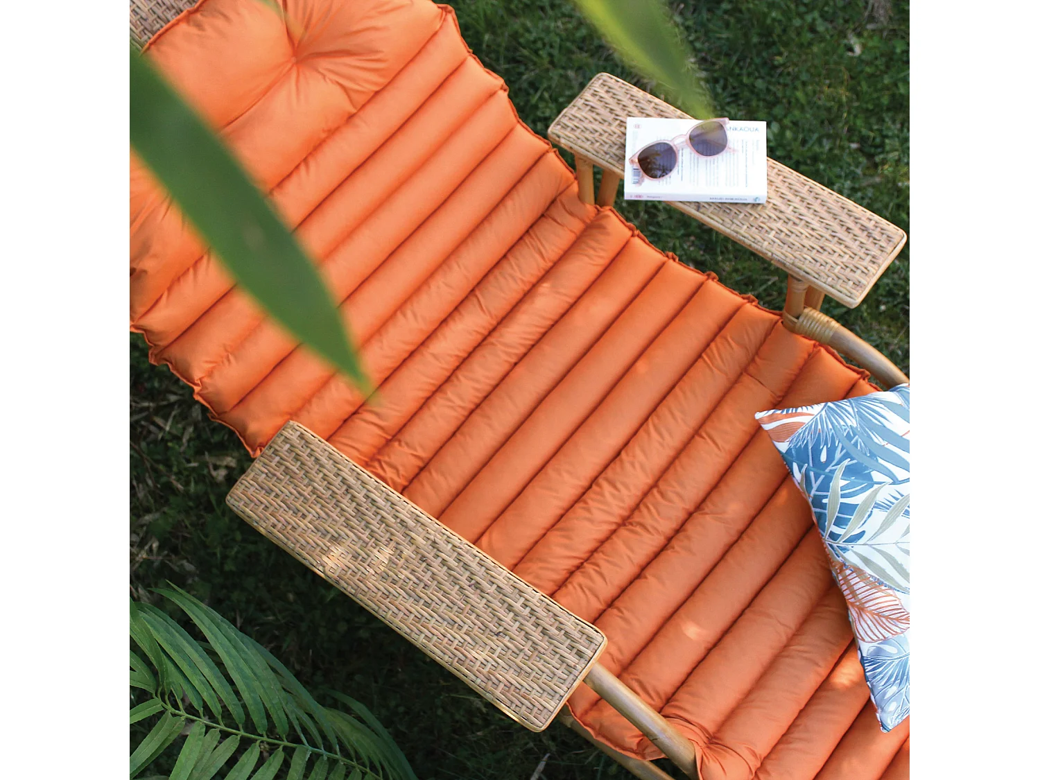 Sonnenliege-Matratze in Orange