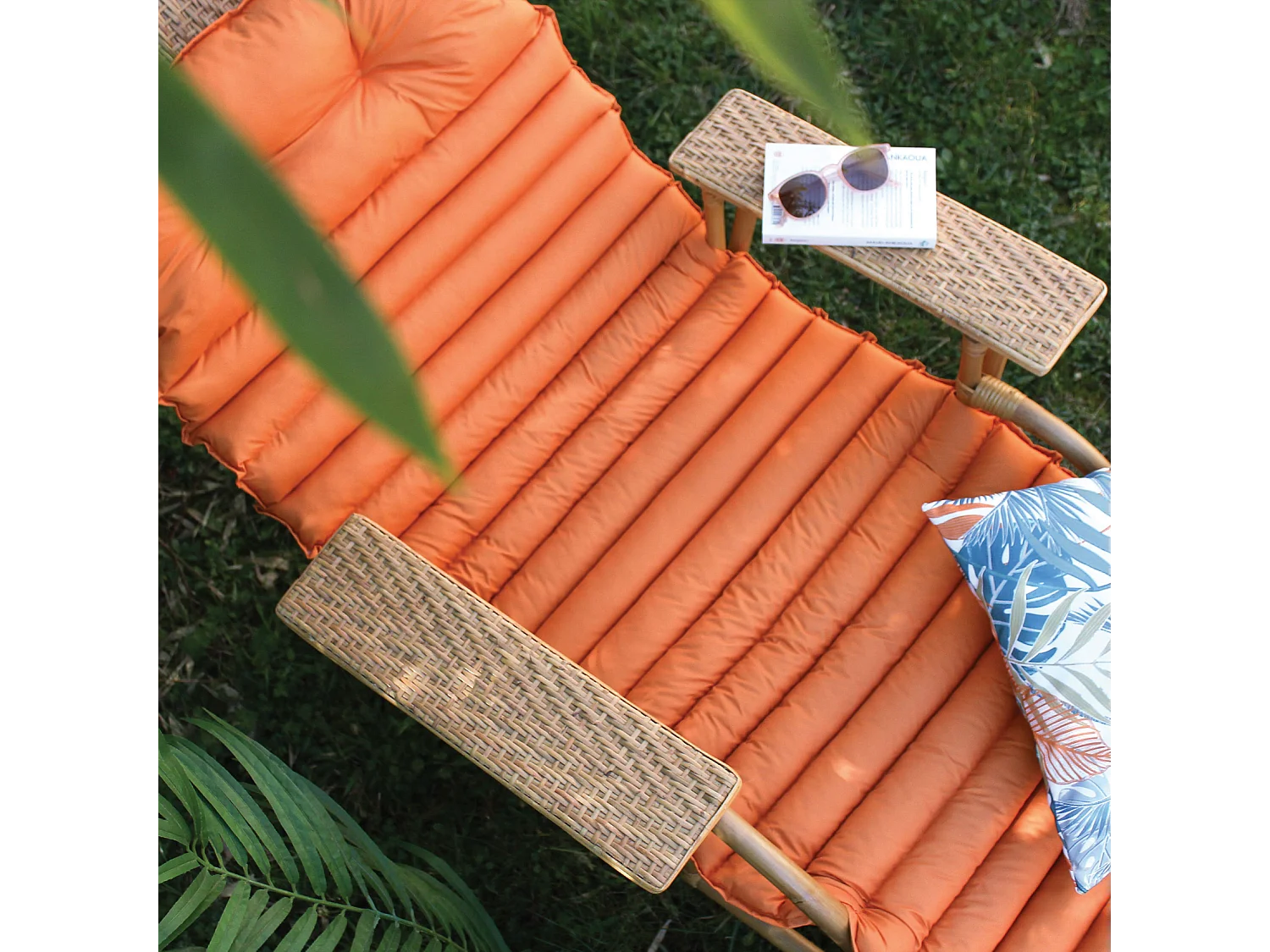 Sonnenliege-Matratze in Orange