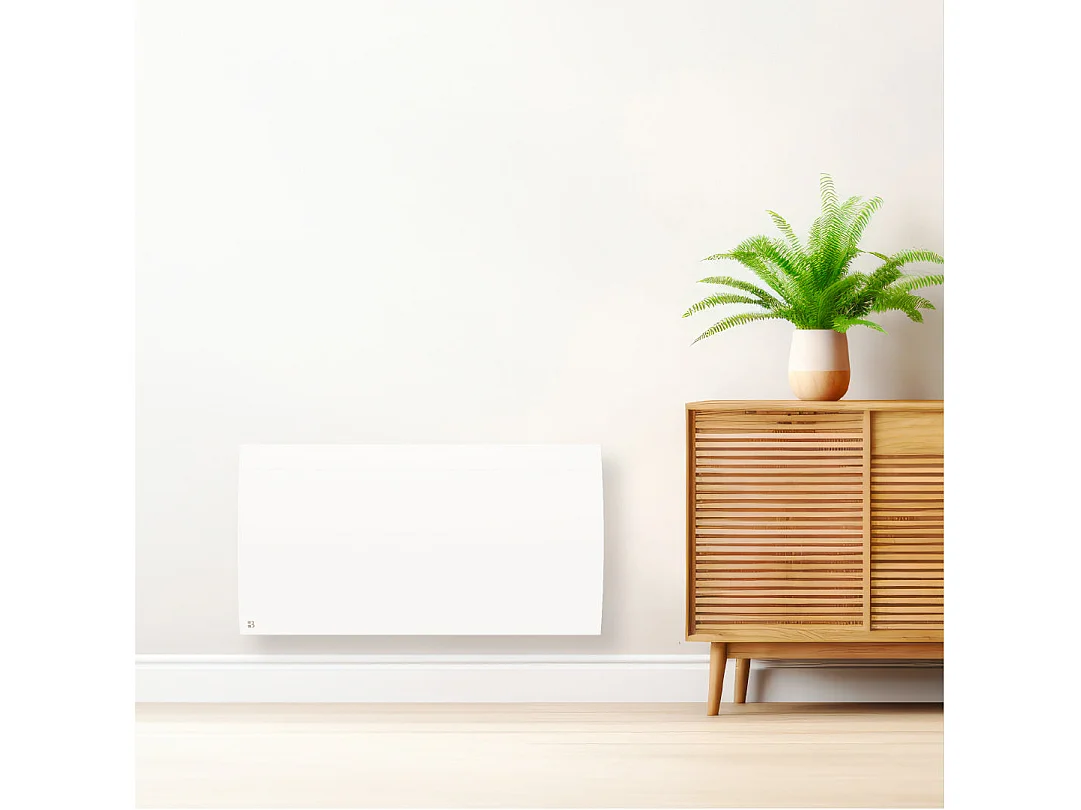 Radiateur électrique fixe connecté WIFI à inertie sèche céramique 2000W Bestherm ILLO CONNECT horizontal blanc