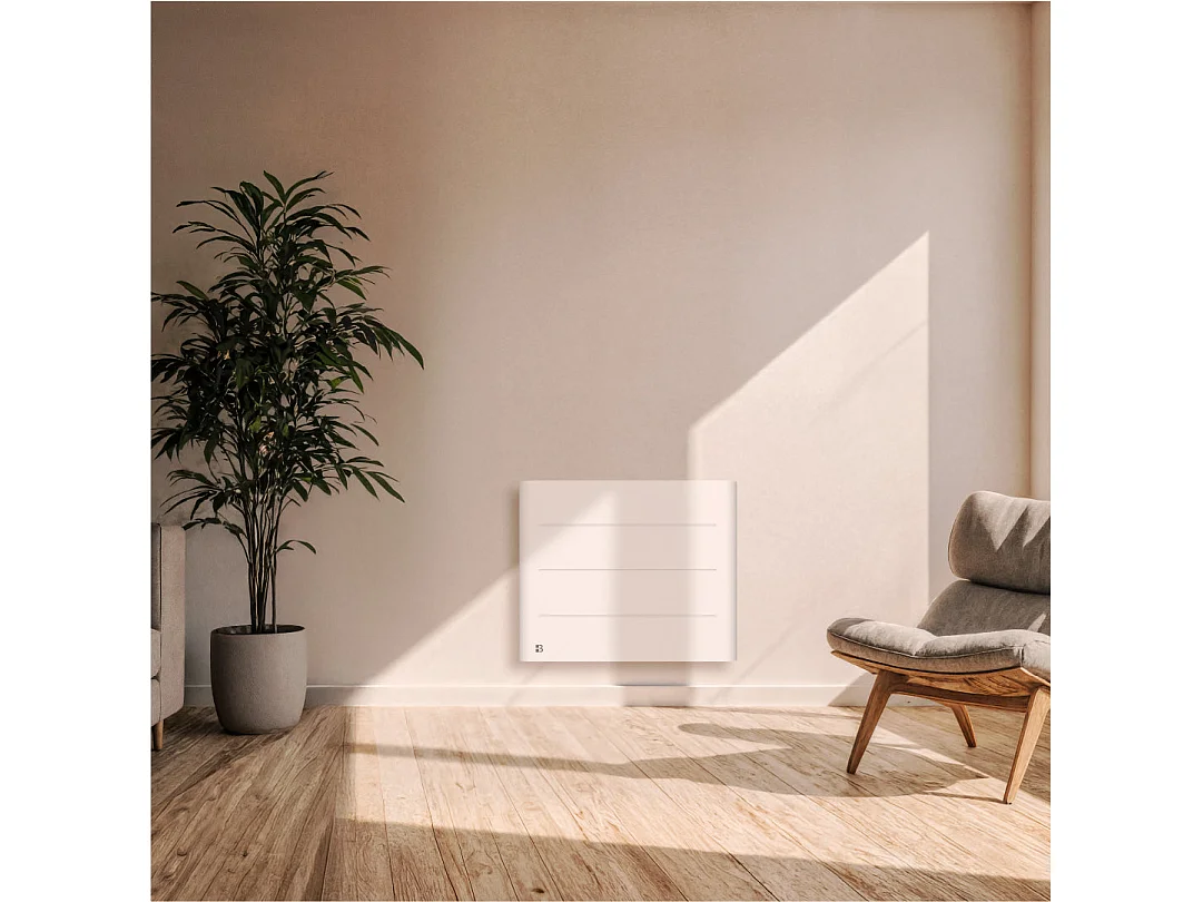 Radiateur électrique fixe à inertie sèche céramique 1000W Bestherm TANIN horizontal blanc