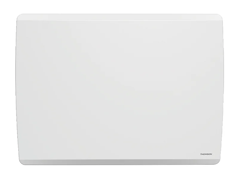 Radiateur électrique fixe connecté WiFi à inertie sèche céramique + film avec thermostat interchangeable 2000W THOMSON MOLY horizontal blanc