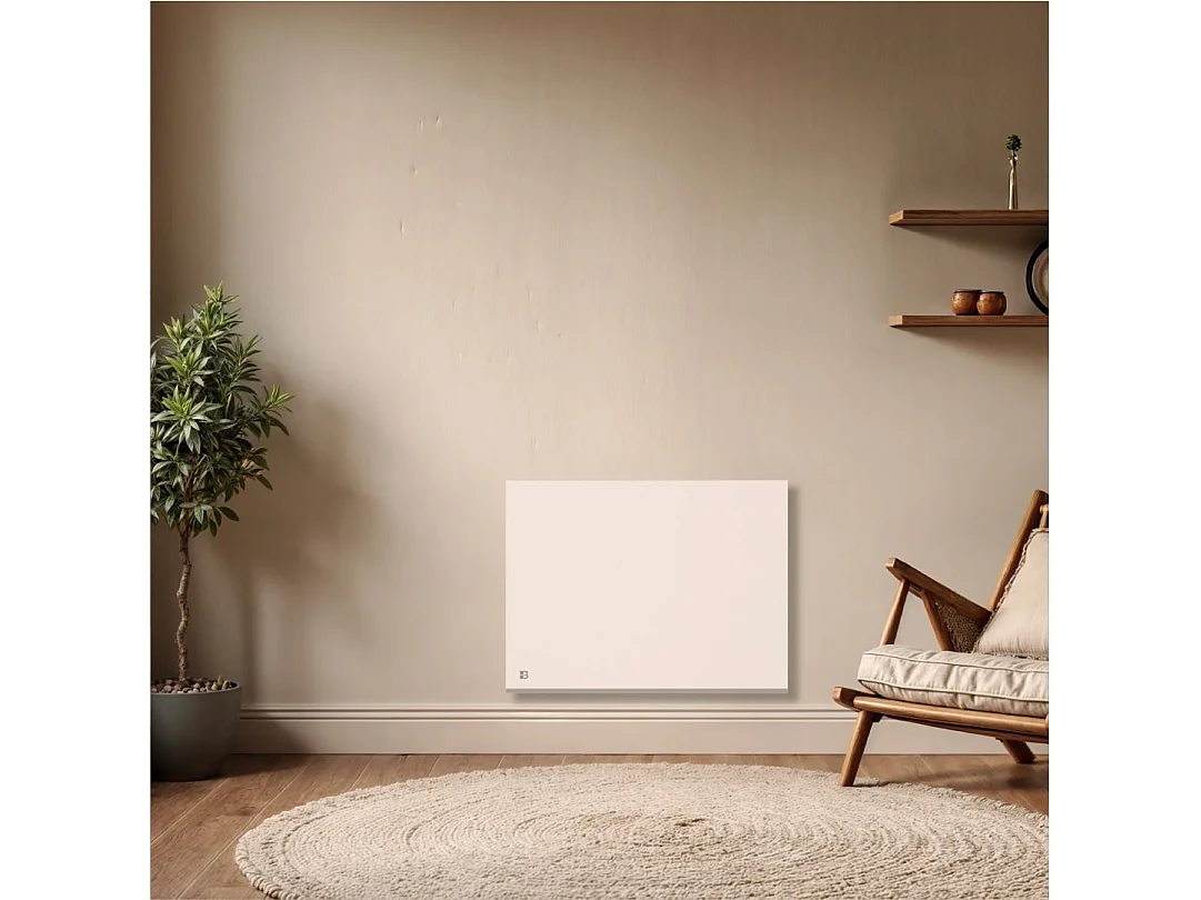 WIFI-verbundener fester elektrischer Heizkörper mit keramischer Trockenträgheit 1000 W NESSA CONNECT horizontal weiß