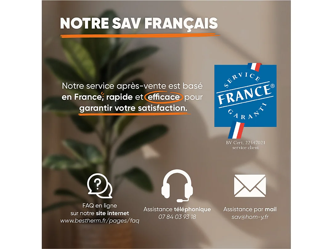 Radiateur électrique fixe connecté WIFI à inertie sèche céramique 1000W Bestherm NESSA CONNECT horizontal blanc