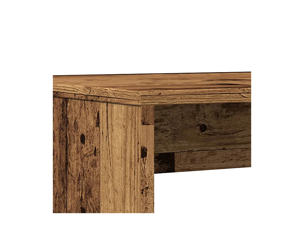 Juego de mesa de comedor y banco de madera de ingeniería de 3 piezas