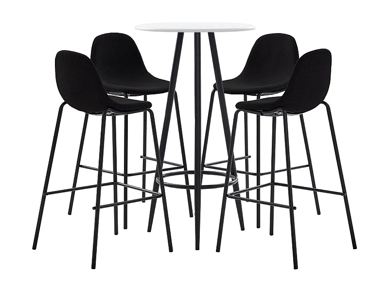 Ensemble de bar 5 pcs Tissu Noir