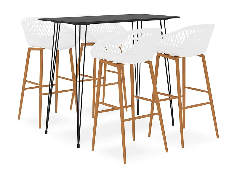 Ensemble de bar 5 pcs Noir et blanc