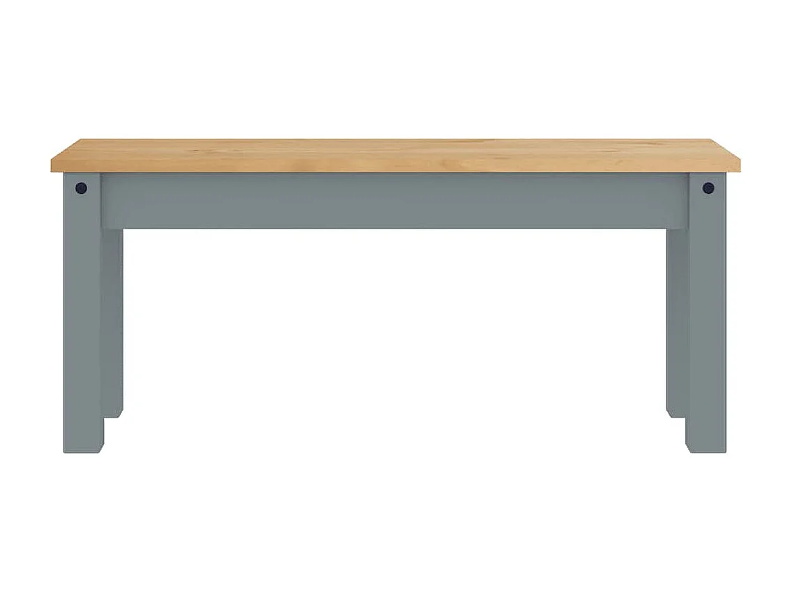 Juego de comedor Panamá de 3 piezas, gris, madera maciza de pino