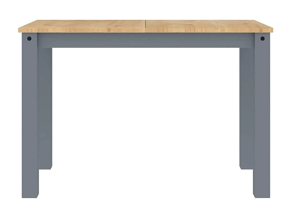 Ensemble à manger Panama 3 pcs gris bois de pin massif