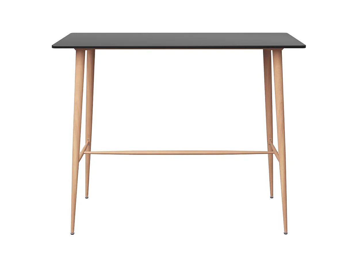 Juego de barra de 5 piezas, negro y gris