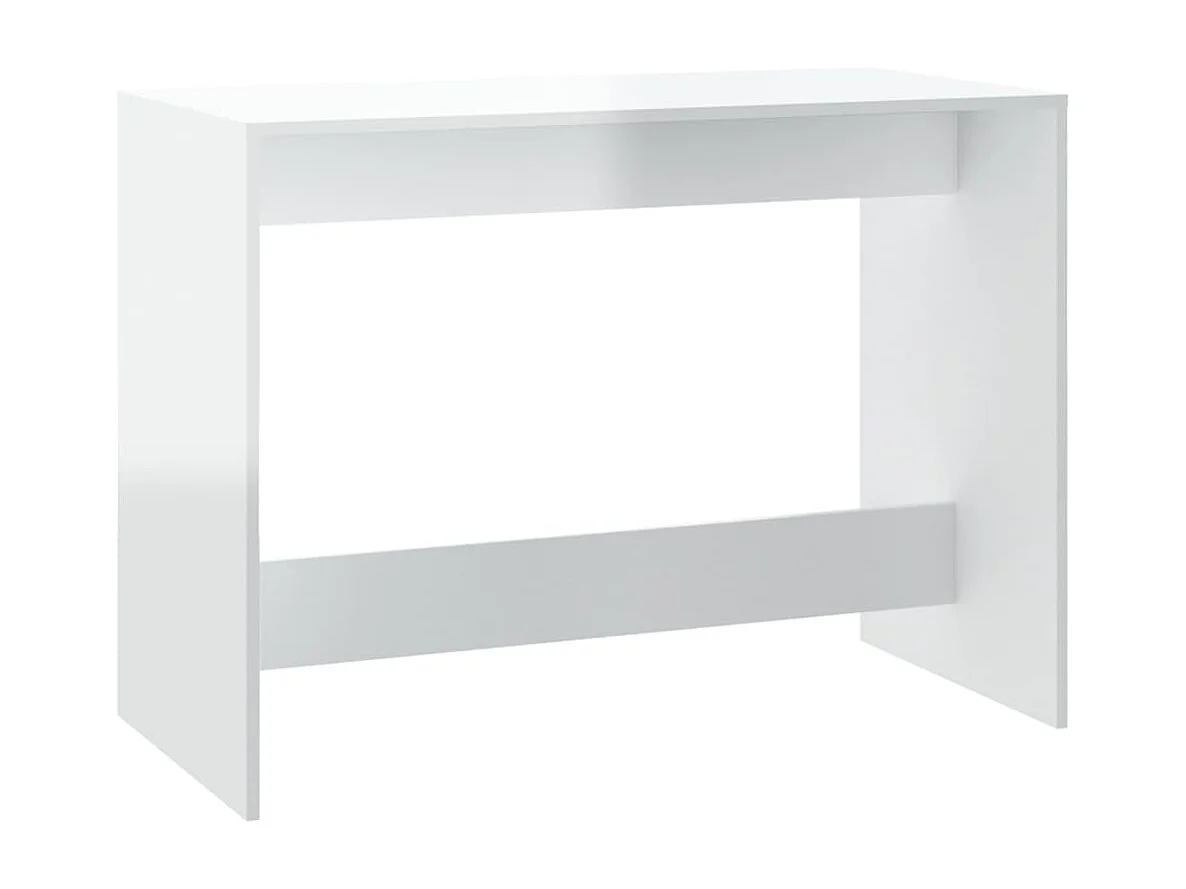 Set da pranzo da 3 pezzi, bianco lucido, legno ingegnerizzato