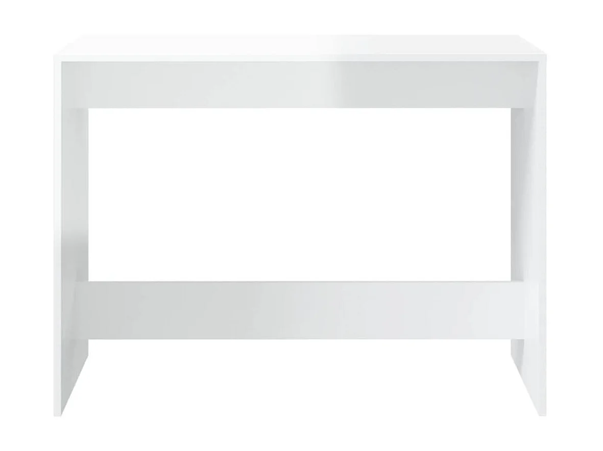 Set da pranzo da 3 pezzi, bianco lucido, legno ingegnerizzato