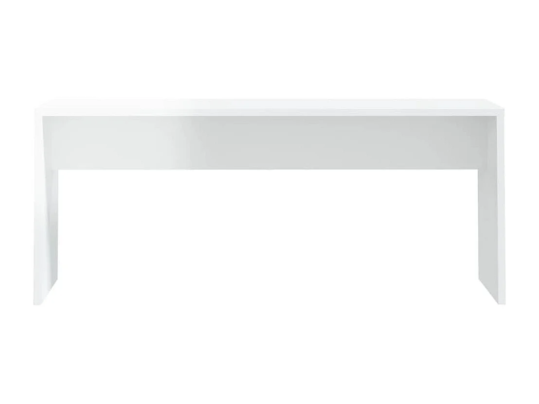 Set da pranzo da 3 pezzi, bianco lucido, legno ingegnerizzato