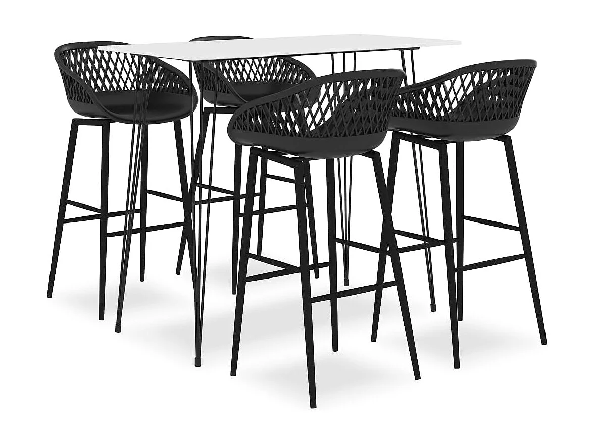 Ensemble de bar 5 pcs Blanc et noir